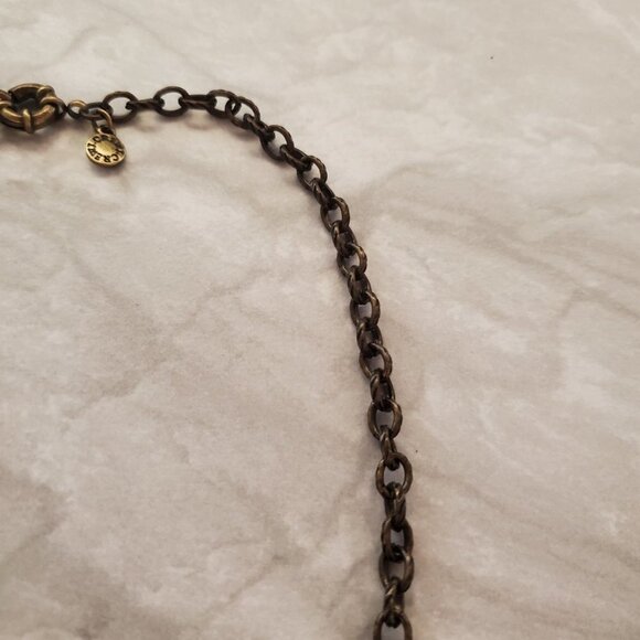 ✨ J.Crew Rhinestones Crystals Pave Cluster Antique Necklace ✨ - Picture 12 of 16